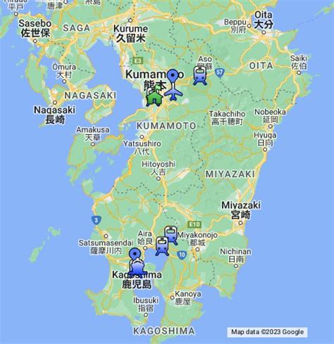 google maps japan kyushu